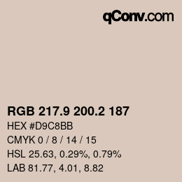 Color code: RGB 217.9 200.2 187 | qconv.com