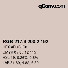 Color code: RGB 217.9 200.2 192 | qconv.com