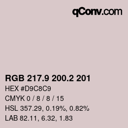 カラーコード: RGB 217.9 200.2 201 | qconv.com
