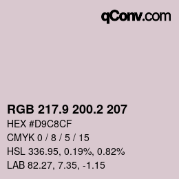 Color code: RGB 217.9 200.2 207 | qconv.com