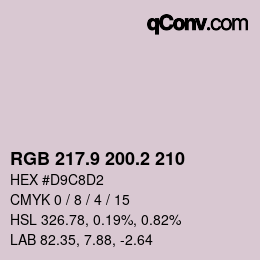 カラーコード: RGB 217.9 200.2 210 | qconv.com