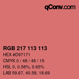 Color code: RGB 217 113 113 | qconv.com