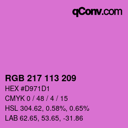 Color code: RGB 217 113 209 | qconv.com