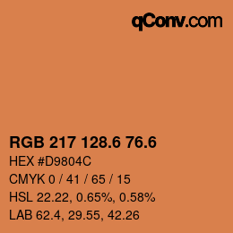 カラーコード: RGB 217 128.6 76.6 | qconv.com
