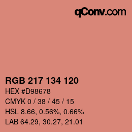 Farbcode: RGB 217 134 120 | qconv.com