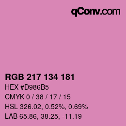 Color code: RGB 217 134 181 | qconv.com