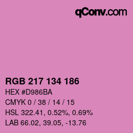 Color code: RGB 217 134 186 | qconv.com