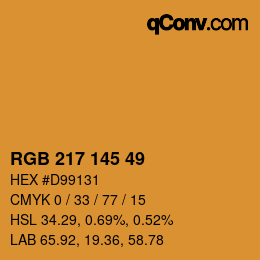 Code couleur: RGB 217 145 49 | qconv.com