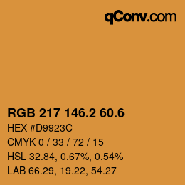 カラーコード: RGB 217 146.2 60.6 | qconv.com