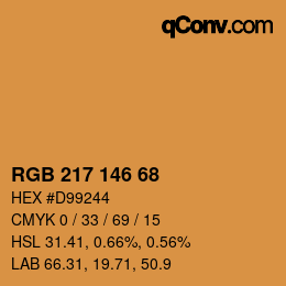 カラーコード: RGB 217 146 68 | qconv.com