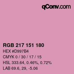 颜色代码: RGB 217 151 180 | qconv.com