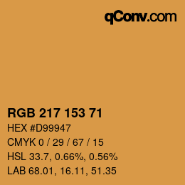 Farbcode: RGB 217 153 71 | qconv.com
