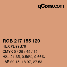 Color code: RGB 217 155 120 | qconv.com