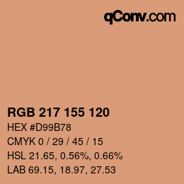 Código de color: RGB 217 155 120 | qconv.com