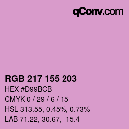 Color code: RGB 217 155 203 | qconv.com