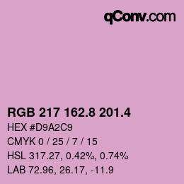 カラーコード: RGB 217 162.8 201.4 | qconv.com