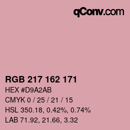 Color code: RGB 217 162 171 | qconv.com