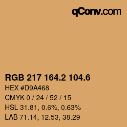 カラーコード: RGB 217 164.2 104.6 | qconv.com