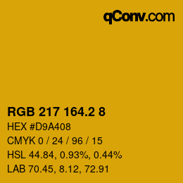 カラーコード: RGB 217 164.2 8 | qconv.com