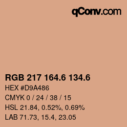 カラーコード: RGB 217 164.6 134.6 | qconv.com