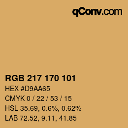 Farbcode: RGB 217 170 101 | qconv.com