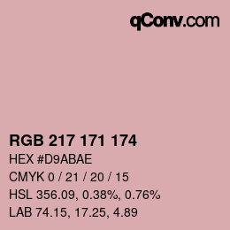 Color code: RGB 217 171 174 | qconv.com
