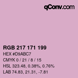 Color code: RGB 217 171 199 | qconv.com