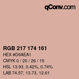 Farbcode: RGB 217 174 161 | qconv.com
