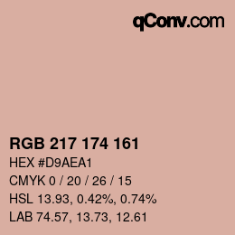 Color code: RGB 217 174 161 | qconv.com