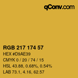 カラーコード: RGB 217 174 57 | qconv.com