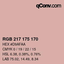 Farbcode: RGB 217 175 170 | qconv.com