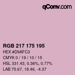Farbcode: RGB 217 175 195 | qconv.com