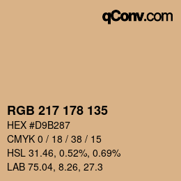 Farbcode: RGB 217 178 135 | qconv.com