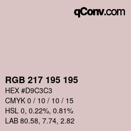 カラーコード: RGB 217 195 195 | qconv.com