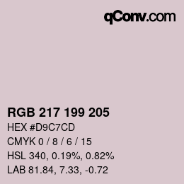 Color code: RGB 217 199 205 | qconv.com