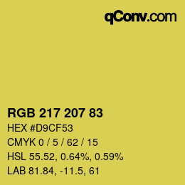 Código de color: RGB 217 207 83 | qconv.com
