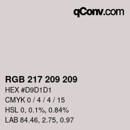 カラーコード: RGB 217 209 209 | qconv.com