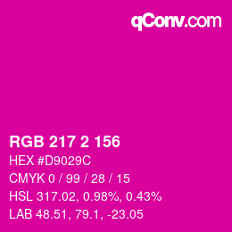 カラーコード: RGB 217 2 156 | qconv.com