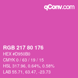 Color code: RGB 217 80 176 | qconv.com