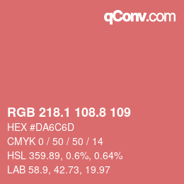 Color code: RGB 218.1 108.8 109 | qconv.com