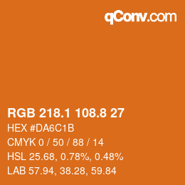 Color code: RGB 218.1 108.8 27 | qconv.com