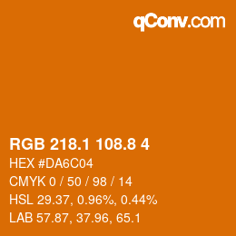 Color code: RGB 218.1 108.8 4 | qconv.com