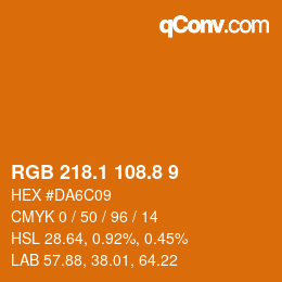 Color code: RGB 218.1 108.8 9 | qconv.com