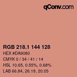 カラーコード: RGB 218.1 144 128 | qconv.com