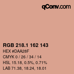 カラーコード: RGB 218.1 162 143 | qconv.com