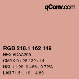 カラーコード: RGB 218.1 162 149 | qconv.com