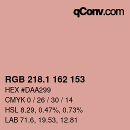 カラーコード: RGB 218.1 162 153 | qconv.com