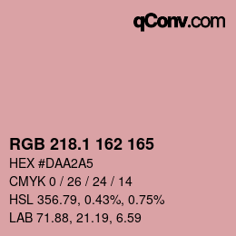 Color code: RGB 218.1 162 165 | qconv.com