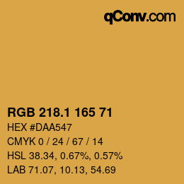 カラーコード: RGB 218.1 165 71 | qconv.com