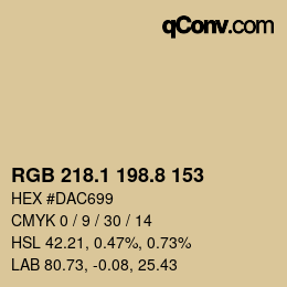 Farbcode: RGB 218.1 198.8 153 | qconv.com